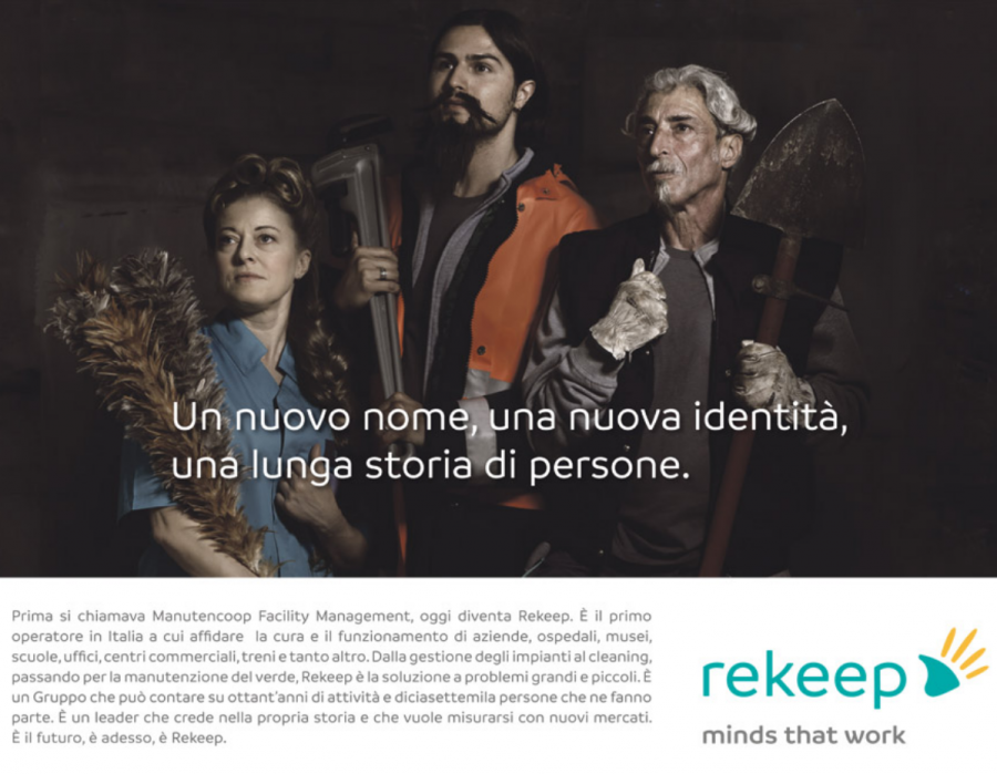 Manutencoop lancia la sua nuova identità, Rekeep, con una campagna ideata da Inarea Strategic Design