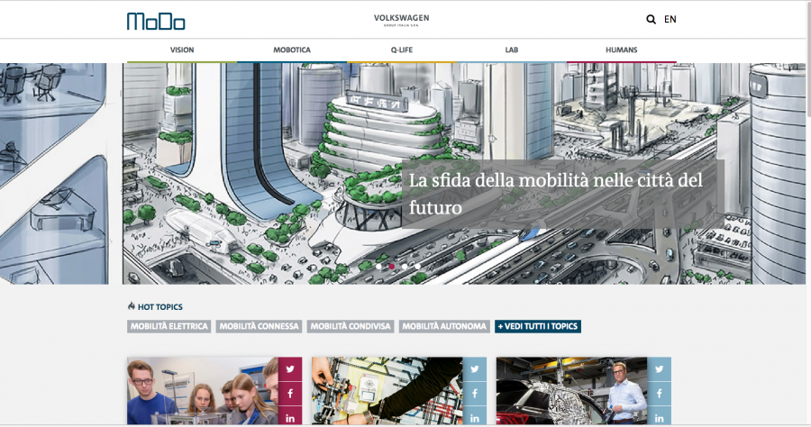 Volkswagen Italia lancia  un sito sulla mobilità sostenibile