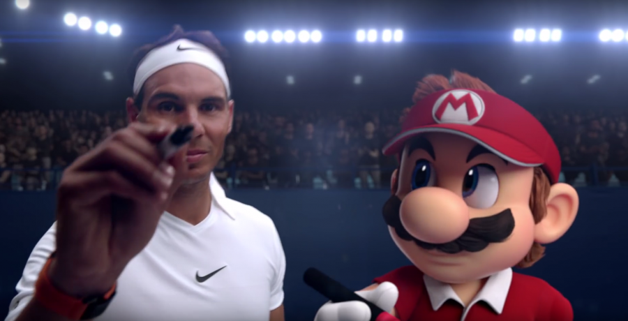 Rafael Nadal e Mario pronti alla sfida a colpi di smash nello spot europeo “Sfida tra campioni” per Mario Tennis Aces