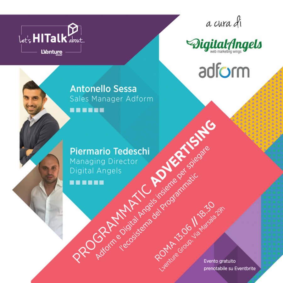 Oggi a Roma si discuterà di programmatic advertising con Antonello Sessa e Piermario Tedeschi