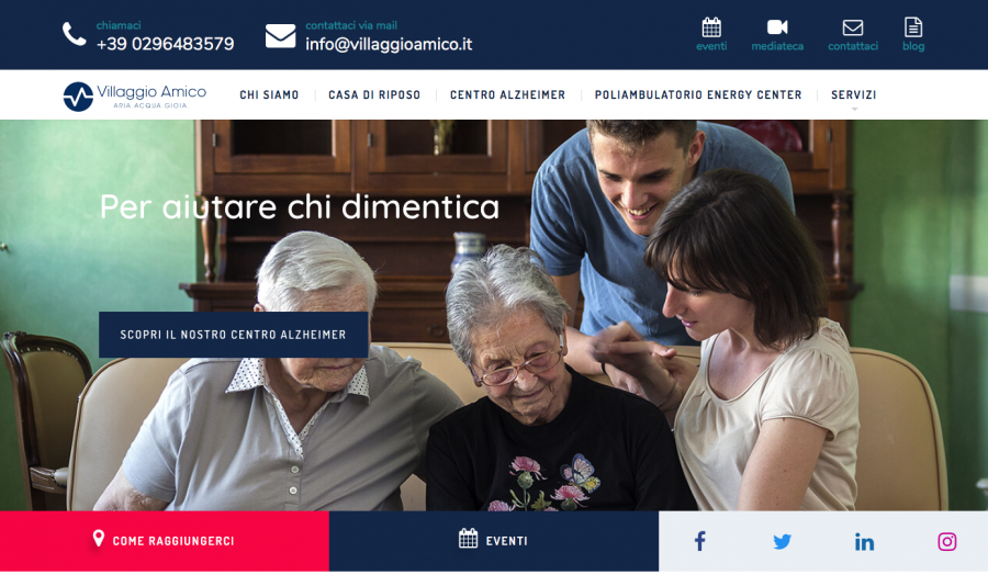 Villaggio Amico: è online il nuovo sito web a prova di nonno