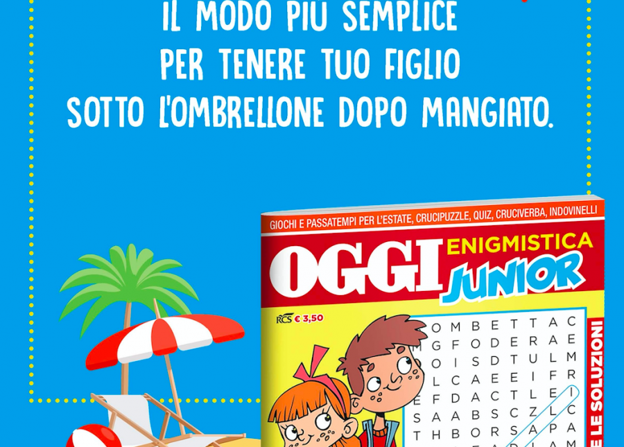 50 mila copie per il primo volume di Oggi Enigmistica Junior che va in edicola oggi