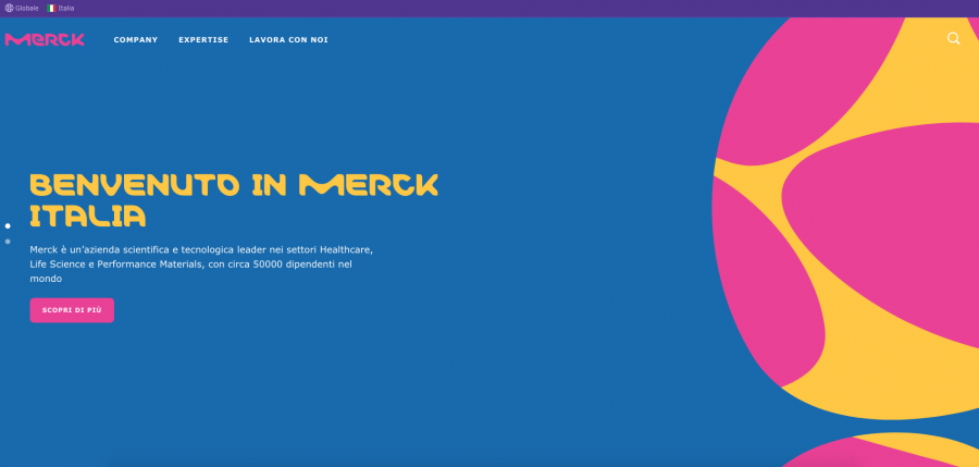 È online il sito di Merck.it, società attiva in ambito scientifico e tecnologico