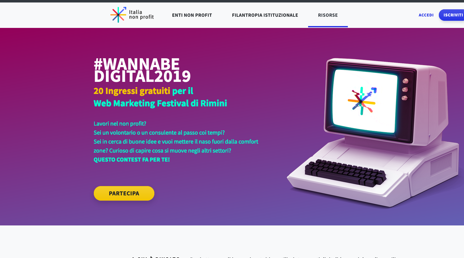 Italia non profit lancia il contest “Wannabe Digital”