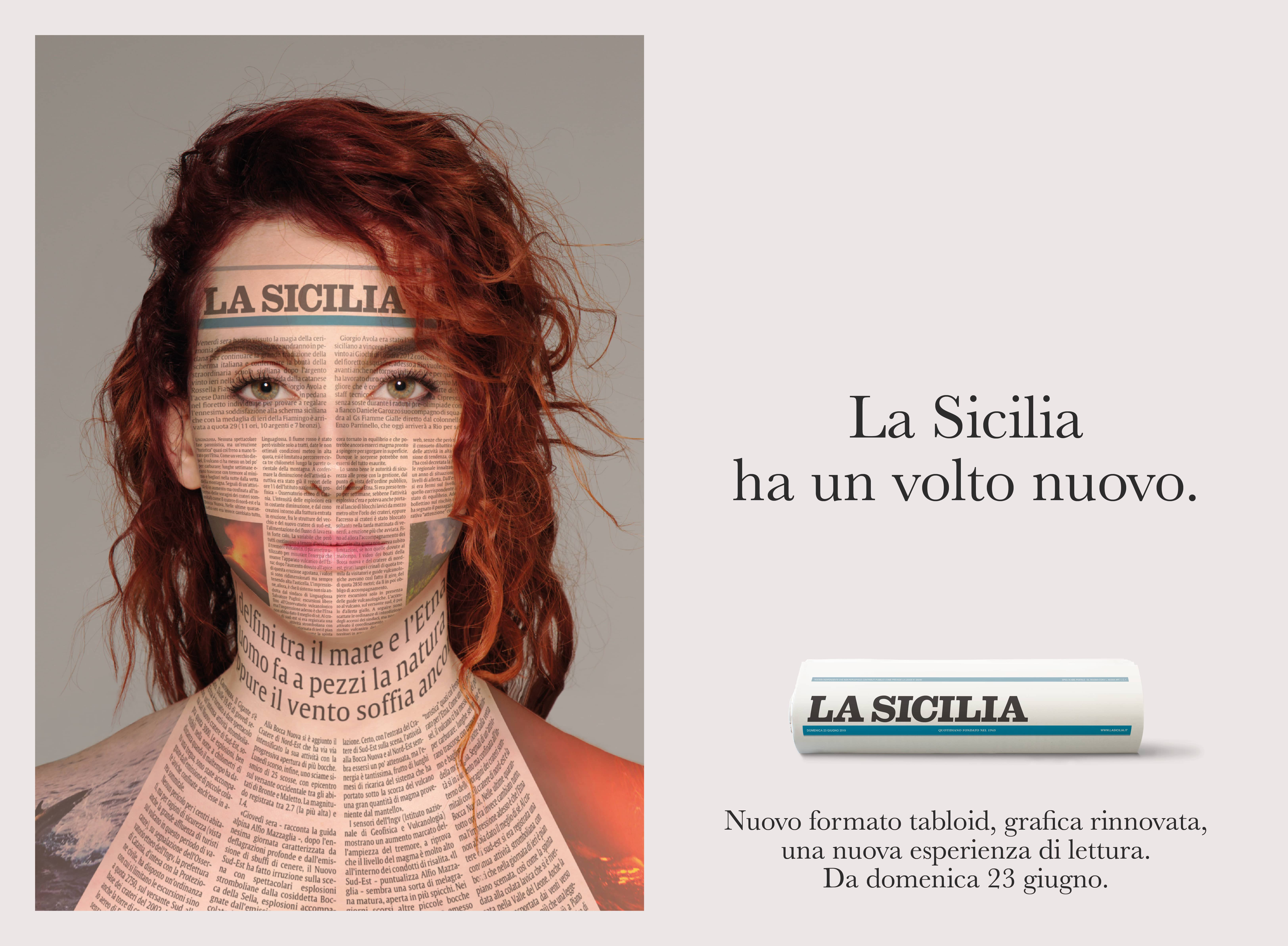 La Sicilia sceglie Gitto/Battaglia_22 per comunicare il lancio del nuovo formato tabloid