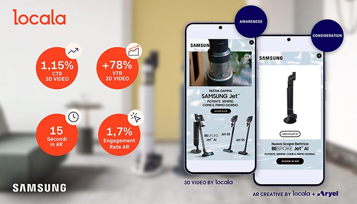Collaborazione virtuosa  fra Locala e Samsung nella campagna  per la nuova “Bespoke Jet AI”