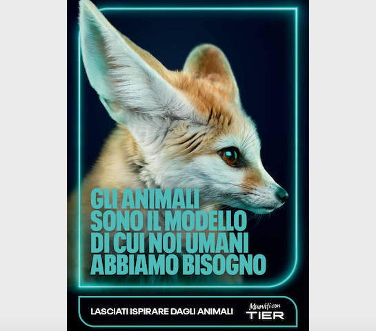 Arriva anche in Italia la nuova campagna TIER "Lasciati ispirare dagli animali" di 180 Amsterdam